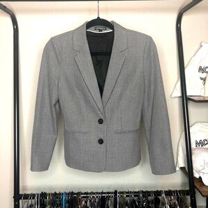 𝅺express Gray Elbow Patch Blazer